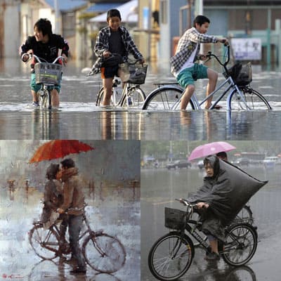 Советы по езде на велосипеде в дождливые дни.
